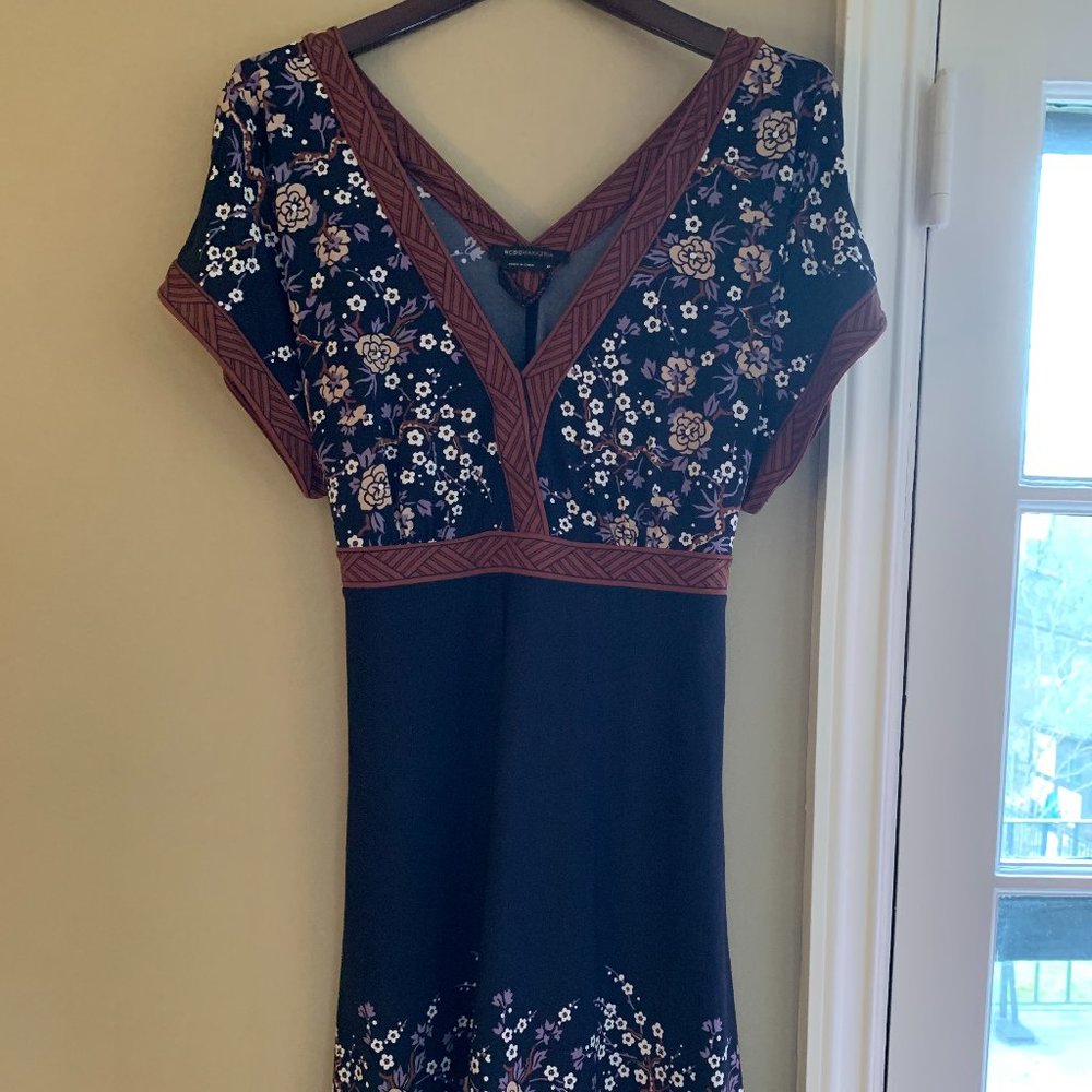 BCBGMaxAzria Women's Medium Cherry Blossom Pattern Dress